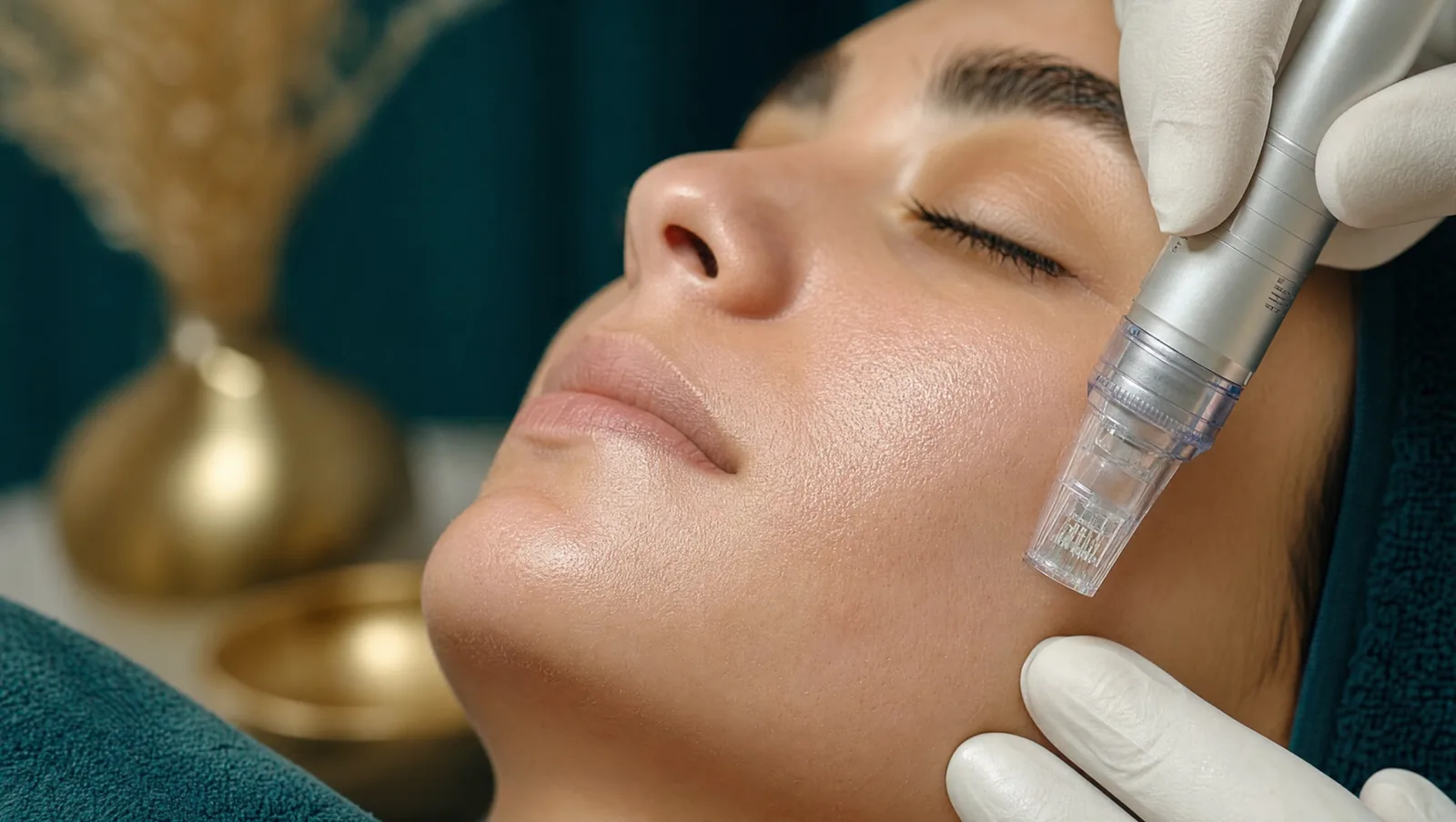 Cicatrici post-acnee: tratament cu microneedling și PRP
